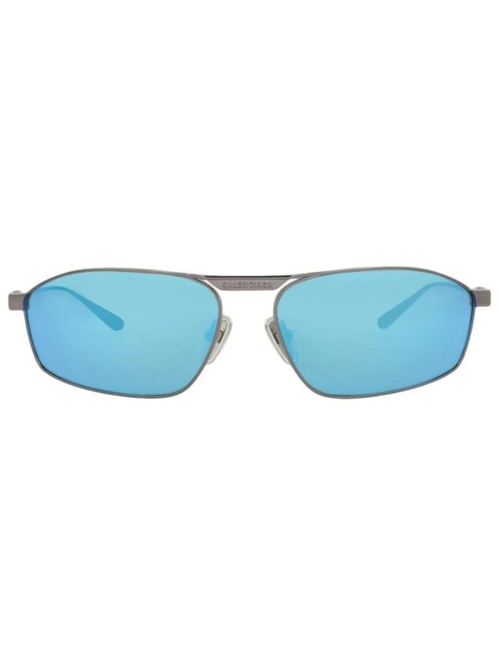 New Balenciaga Mens Aviator Ruthenium Ruthenium Blue Fashion Designer Sunglasses